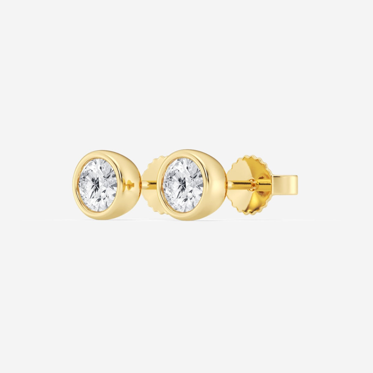 Isabella - Modern Bezel Setting Earrings