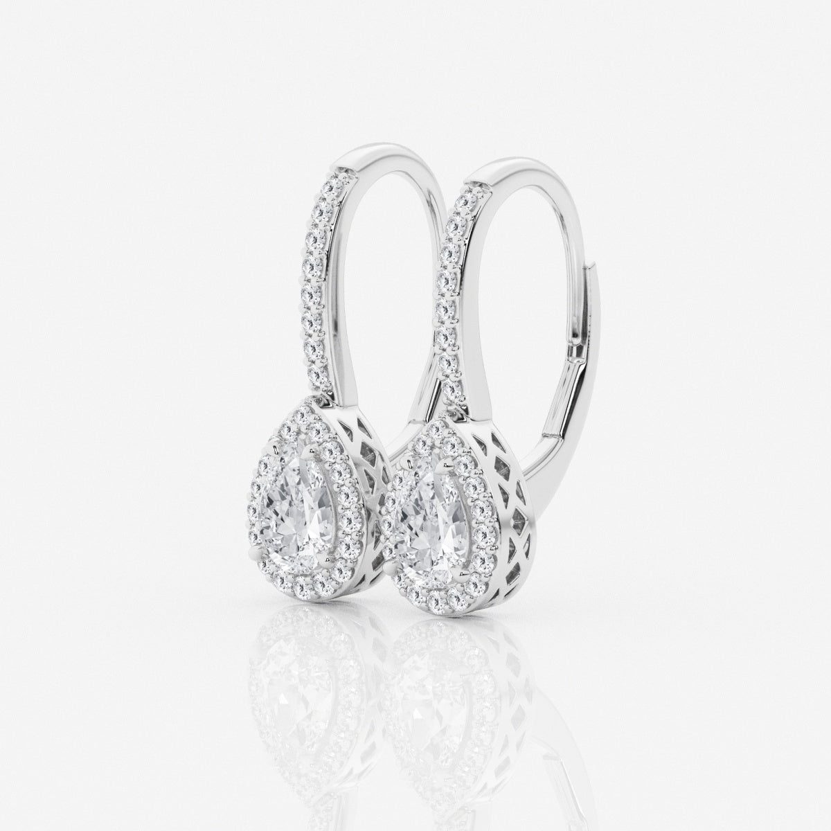 Isla - Graceful Halo Design Earrings