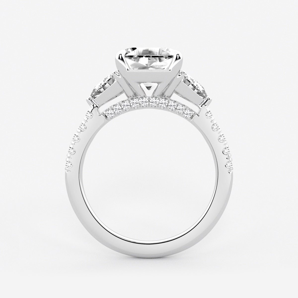 Isla - Three-Stone Bridal Set Engagement Ring