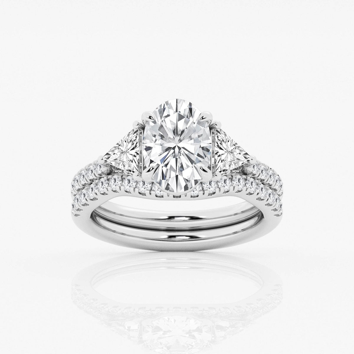 Isla - Three-Stone Bridal Set Engagement Ring