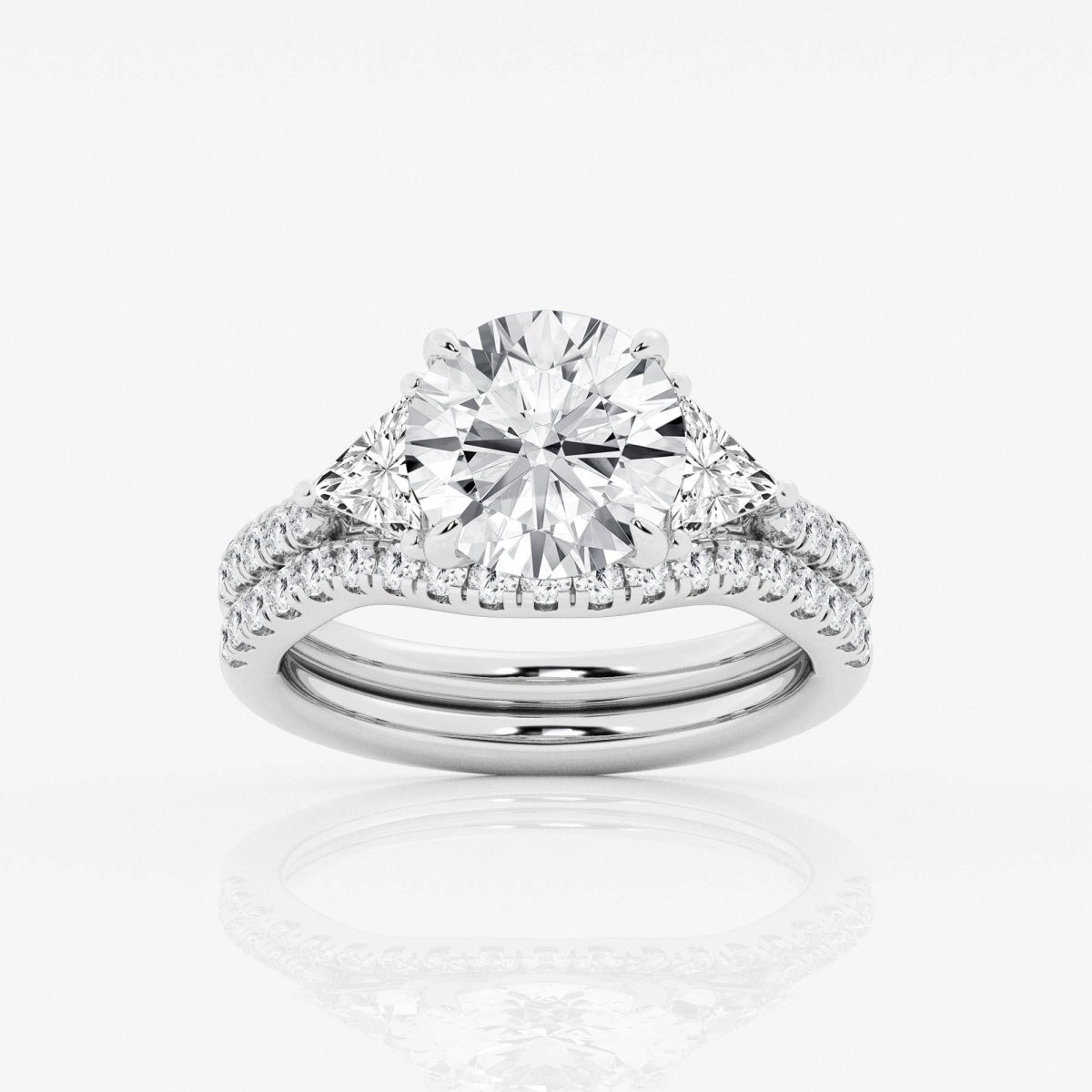 Isla - Three-Stone Bridal Set Engagement Ring