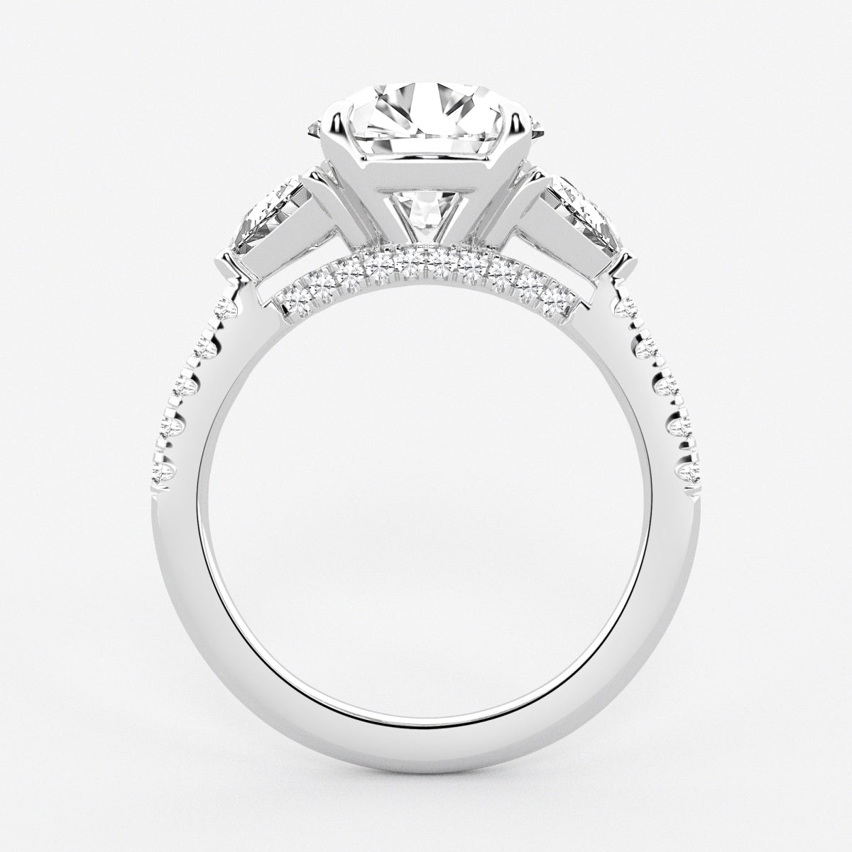 Isla - Three-Stone Bridal Set Engagement Ring