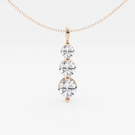 Juliette - Cascading Three-Stone Design Necklaces