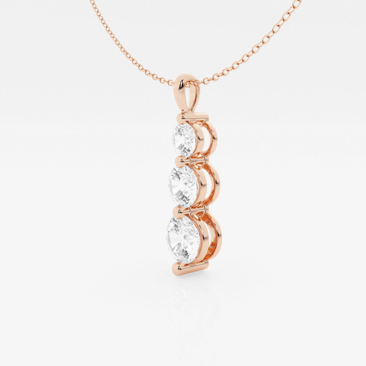 Juliette - Cascading Three-Stone Design Necklaces