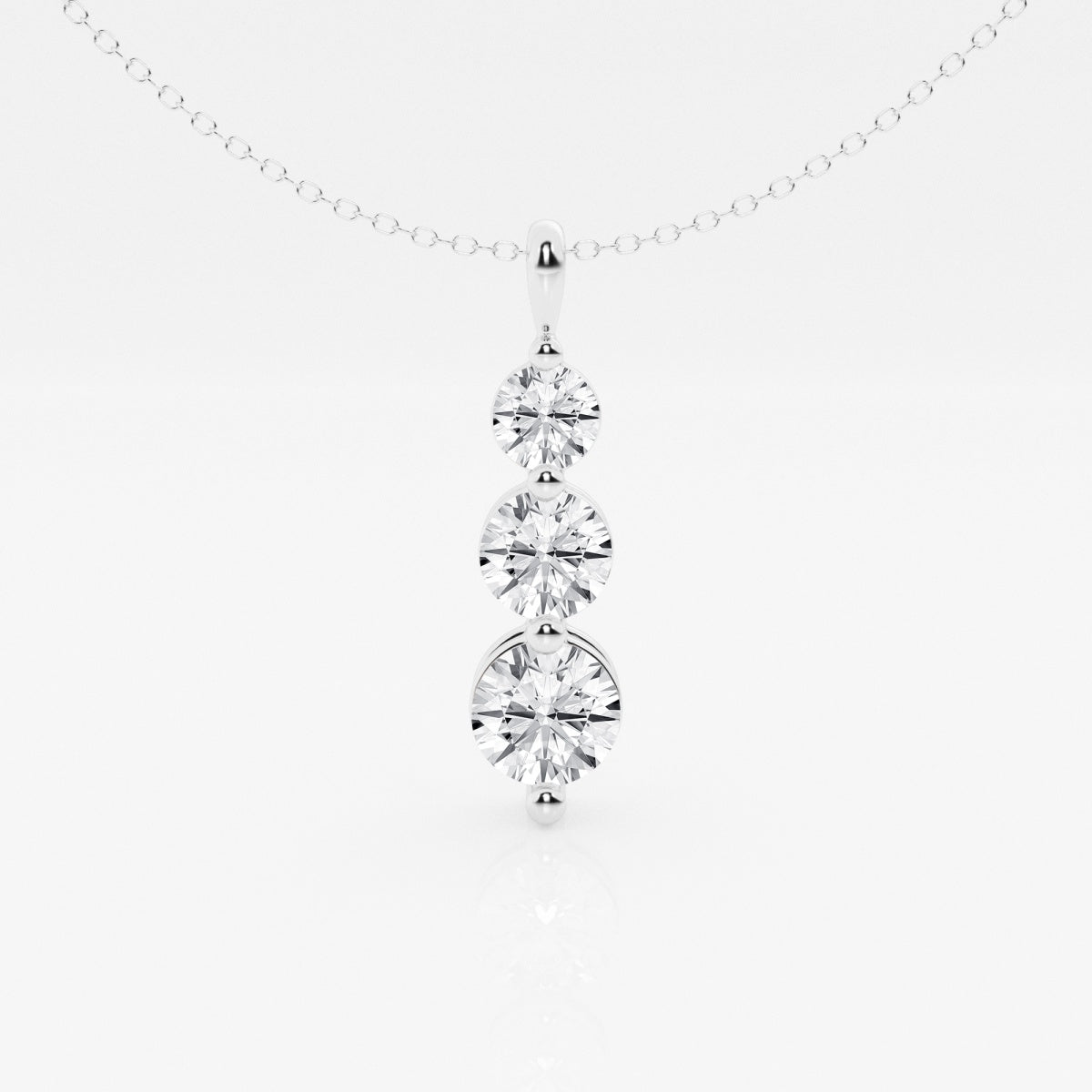 Juliette - Cascading Three-Stone Design Necklaces