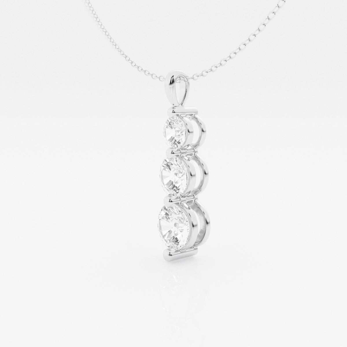 Juliette - Cascading Three-Stone Design Necklaces