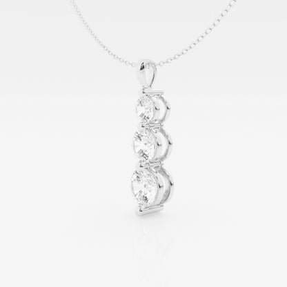 Juliette - Cascading Three-Stone Design Necklaces