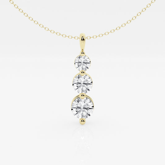 Juliette - Cascading Three-Stone Design Necklaces