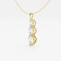 Juliette - Cascading Three-Stone Design Necklaces