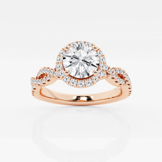 Juliette - Double Twist Halo Engagement Ring