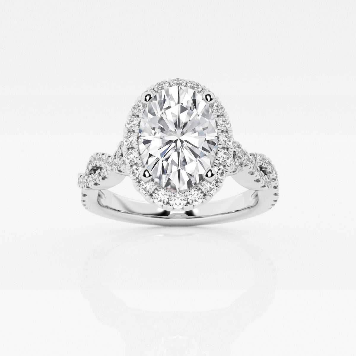 Juliette - Double Twist Halo Engagement Ring