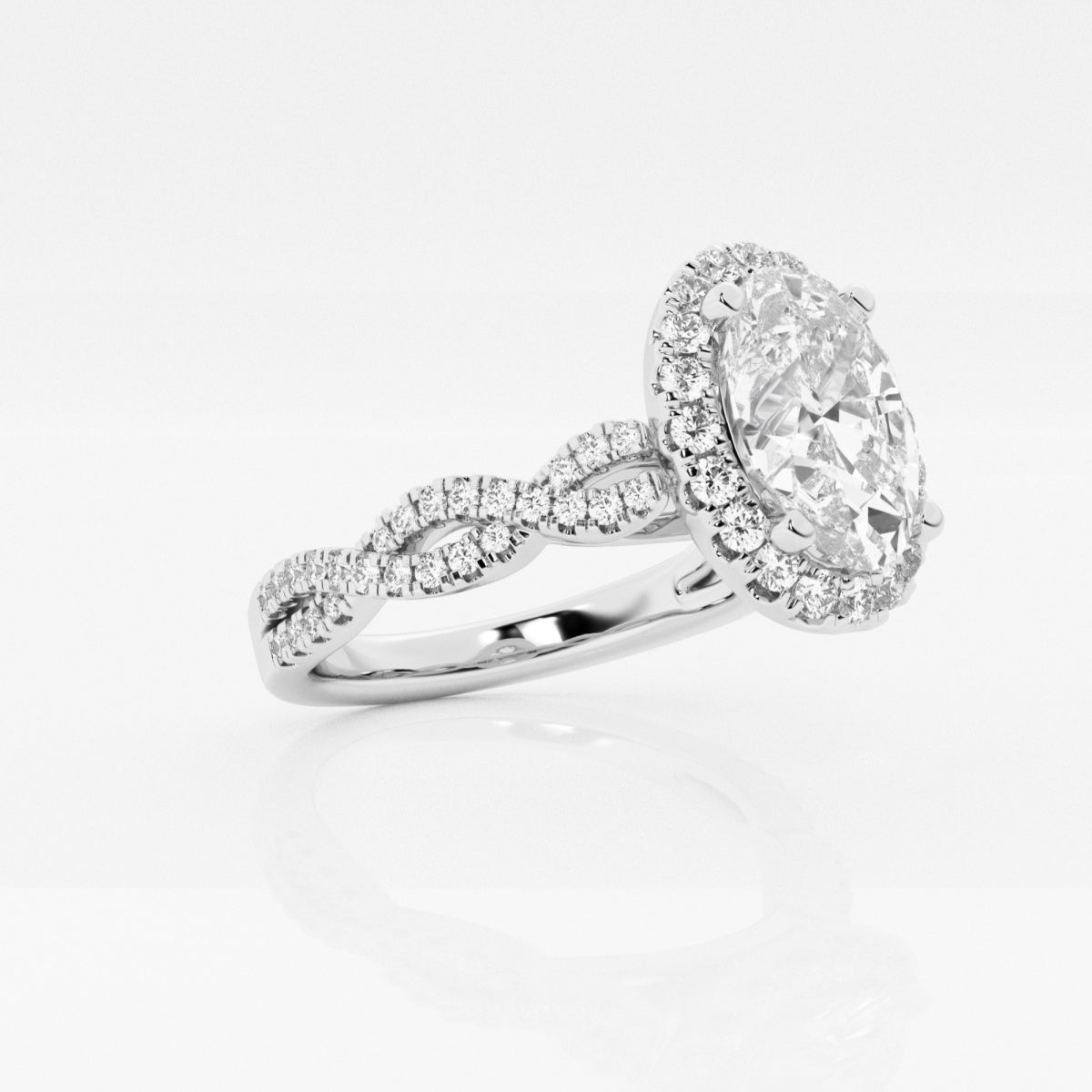 Juliette - Double Twist Halo Engagement Ring