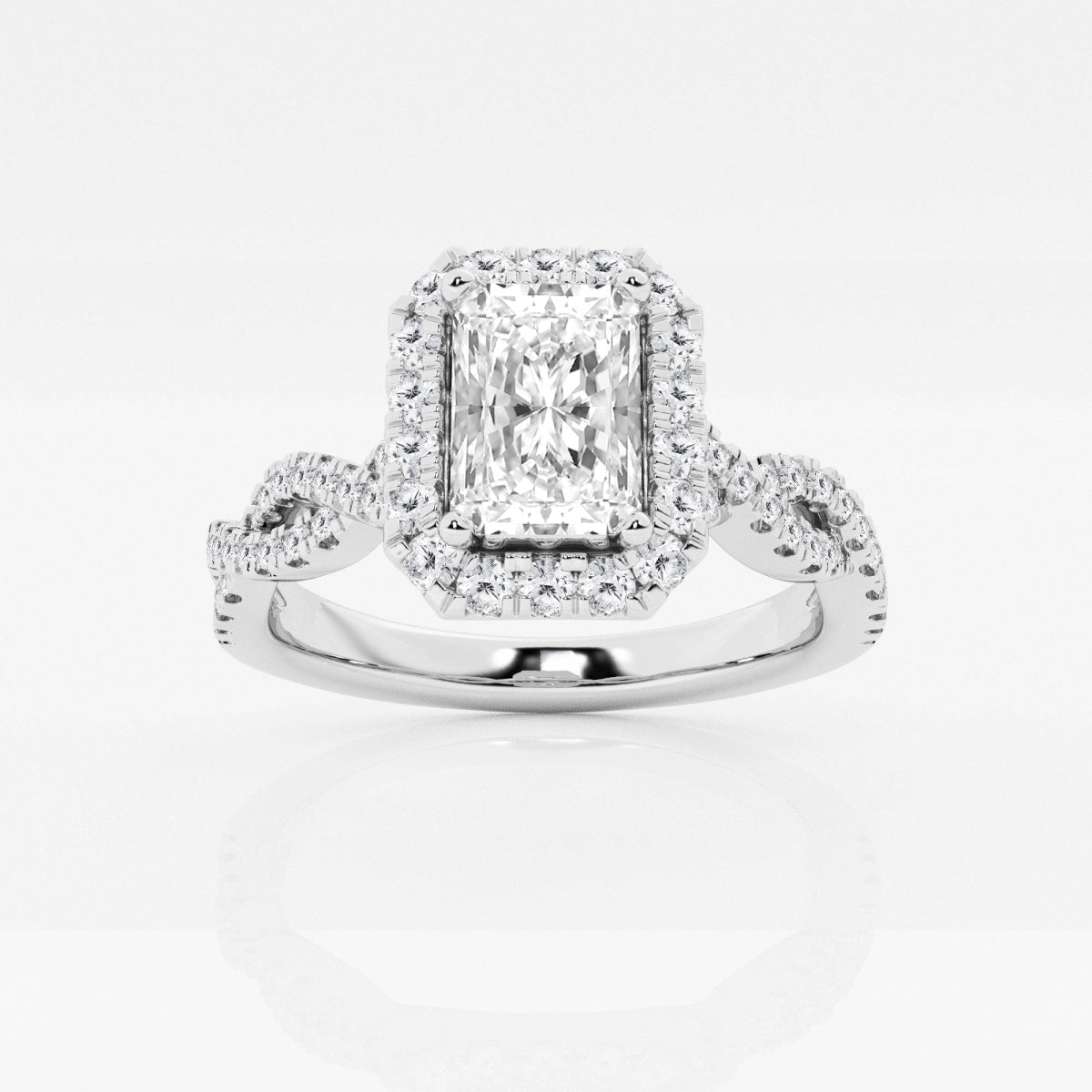 Juliette - Double Twist Halo Engagement Ring