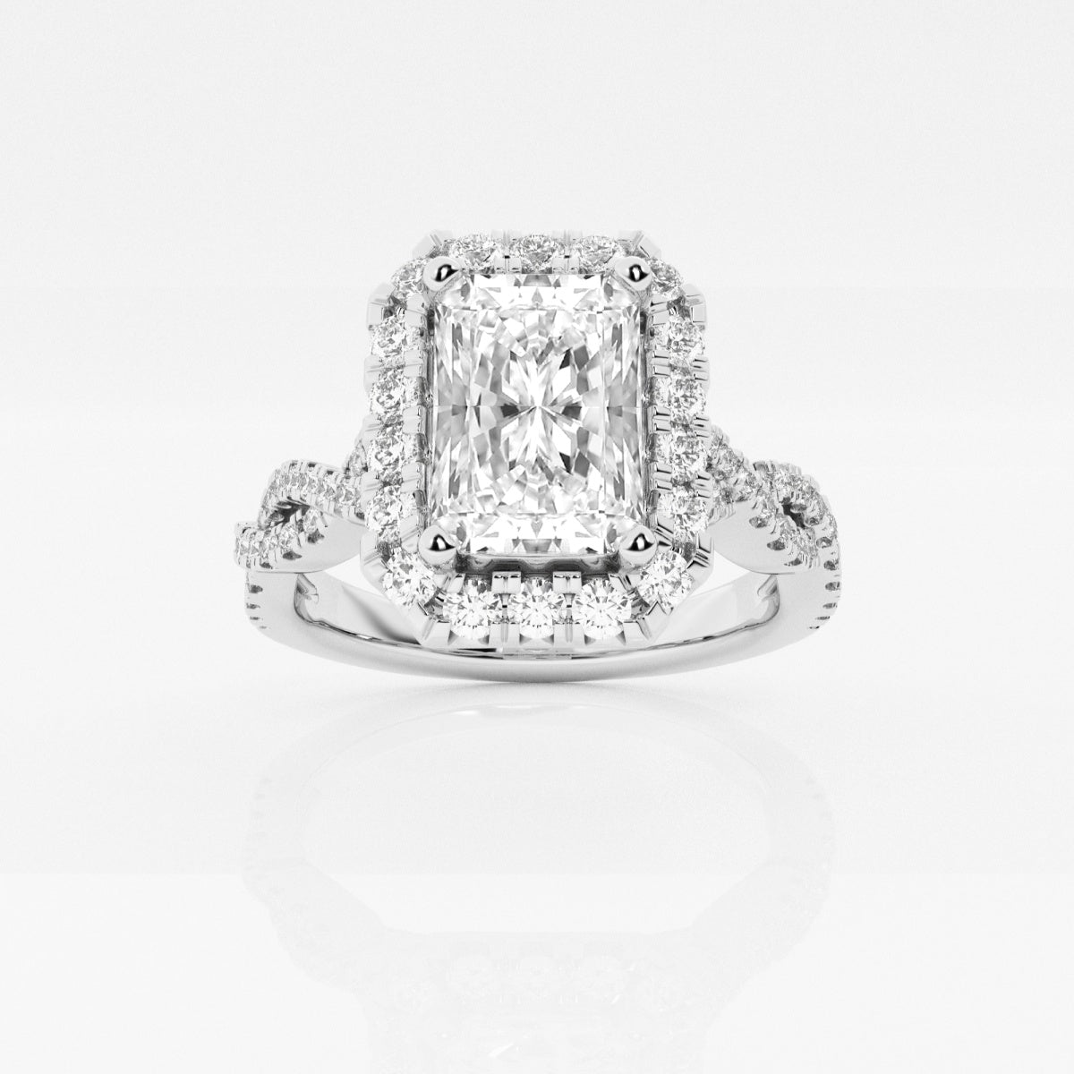 Juliette - Double Twist Halo Engagement Ring