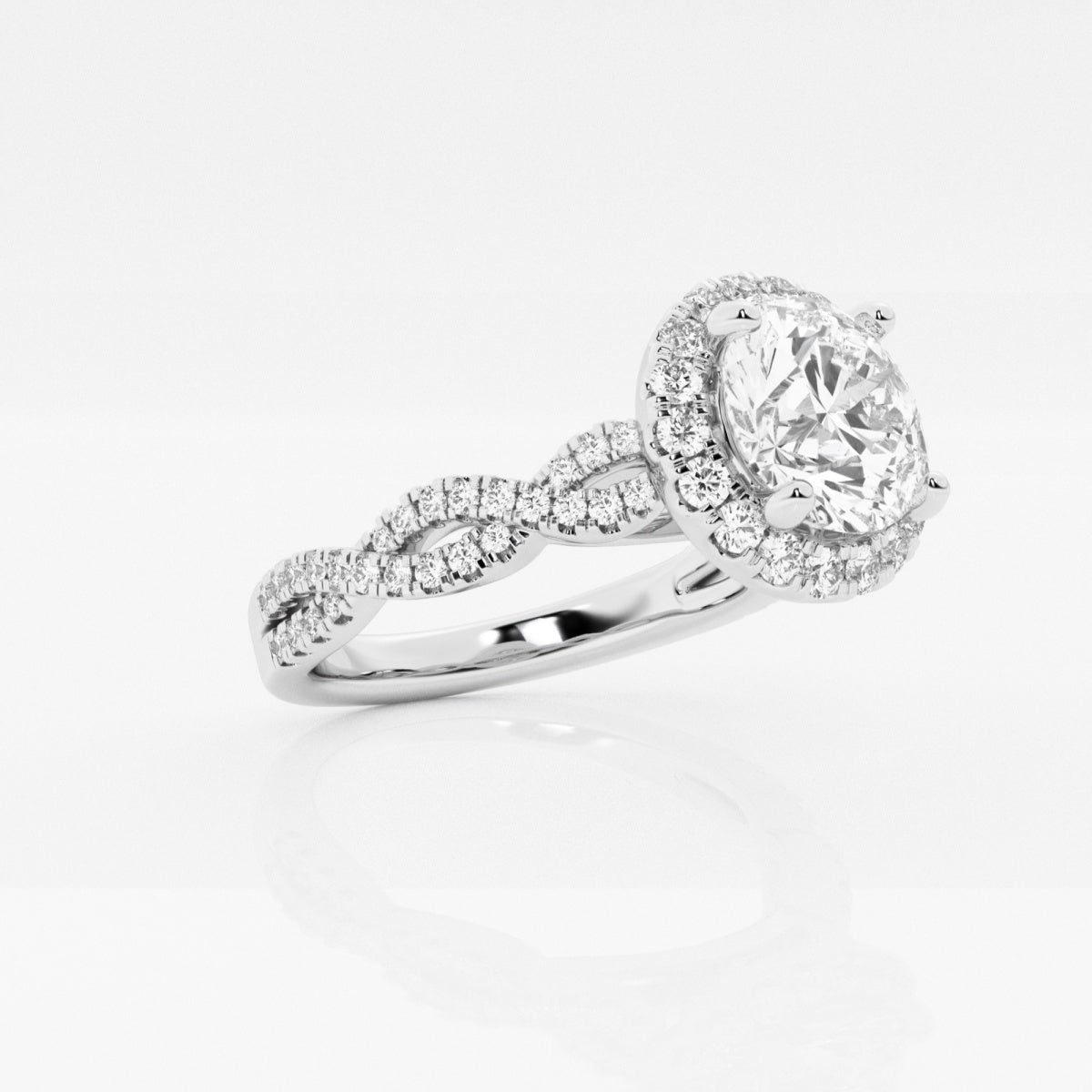 Juliette - Double Twist Halo Engagement Ring