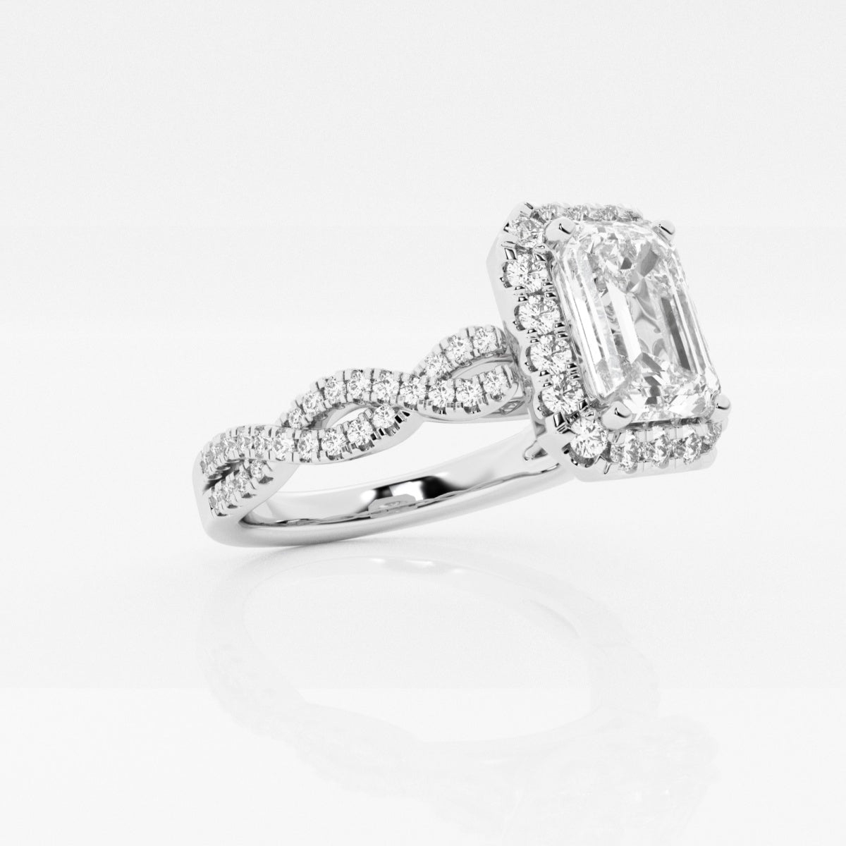 Juliette - Double Twist Halo Engagement Ring