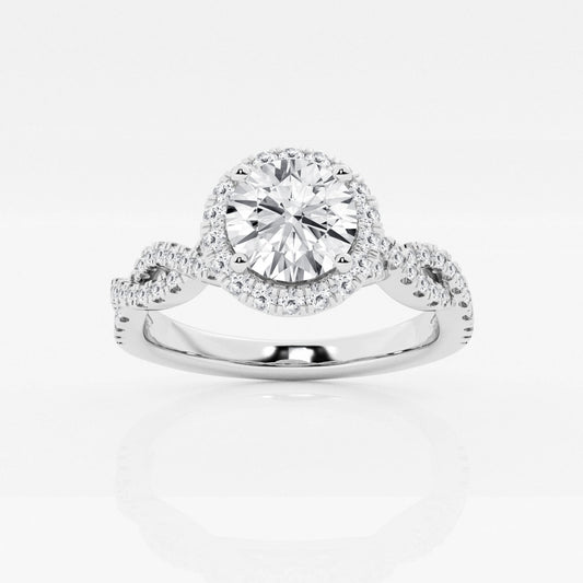 Juliette - Double Twist Halo Engagement Ring