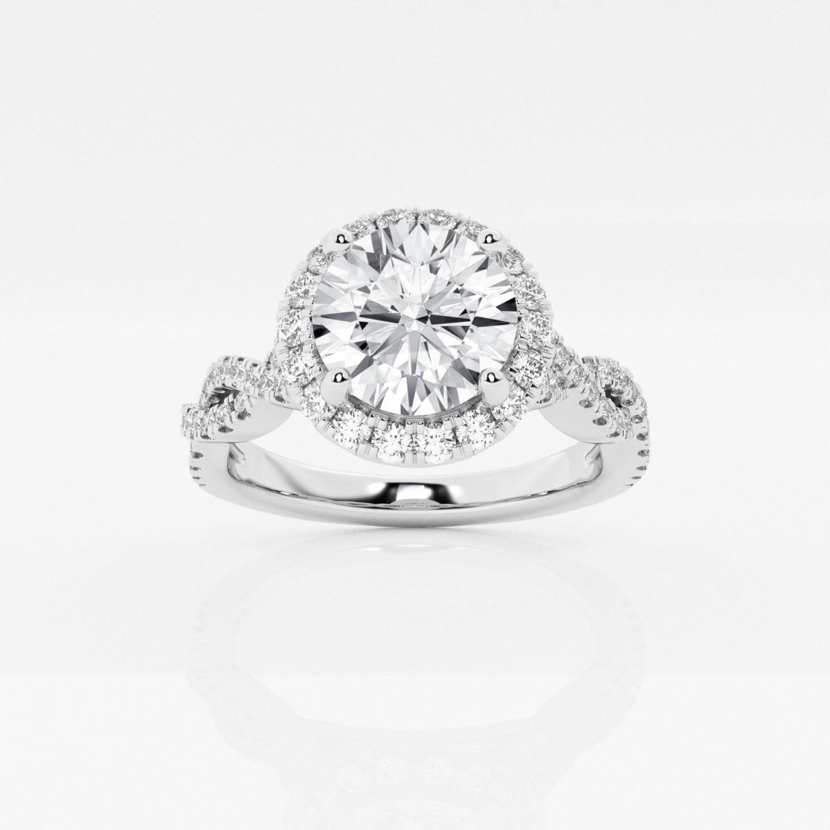 Juliette - Double Twist Halo Engagement Ring