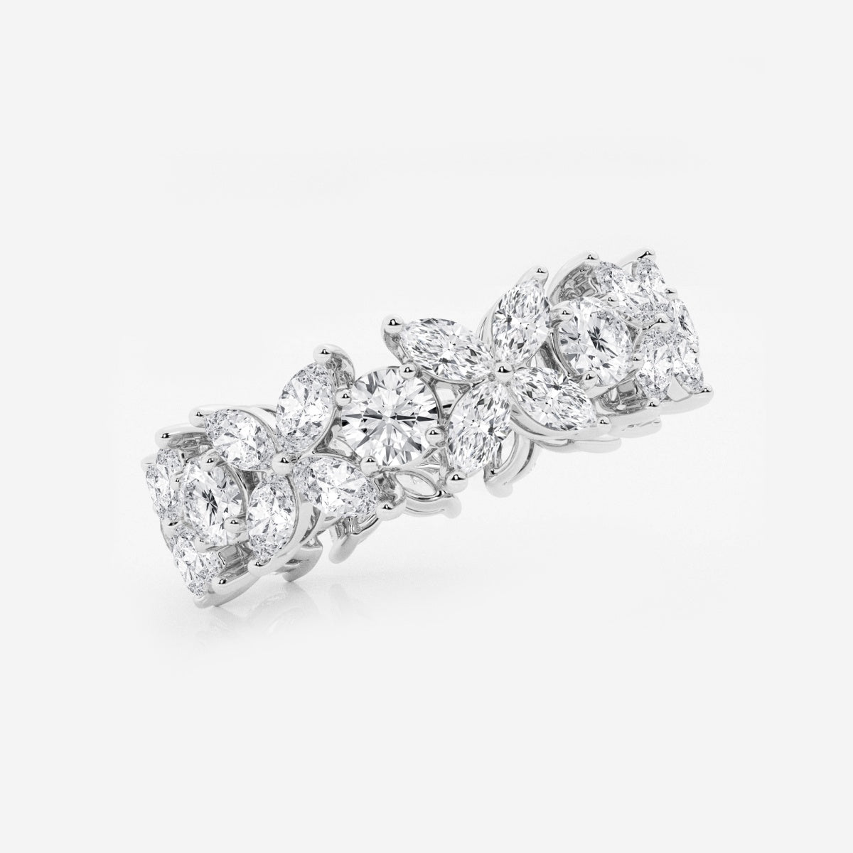 Diana - Floral-Inspired Eternity Wedding Ring