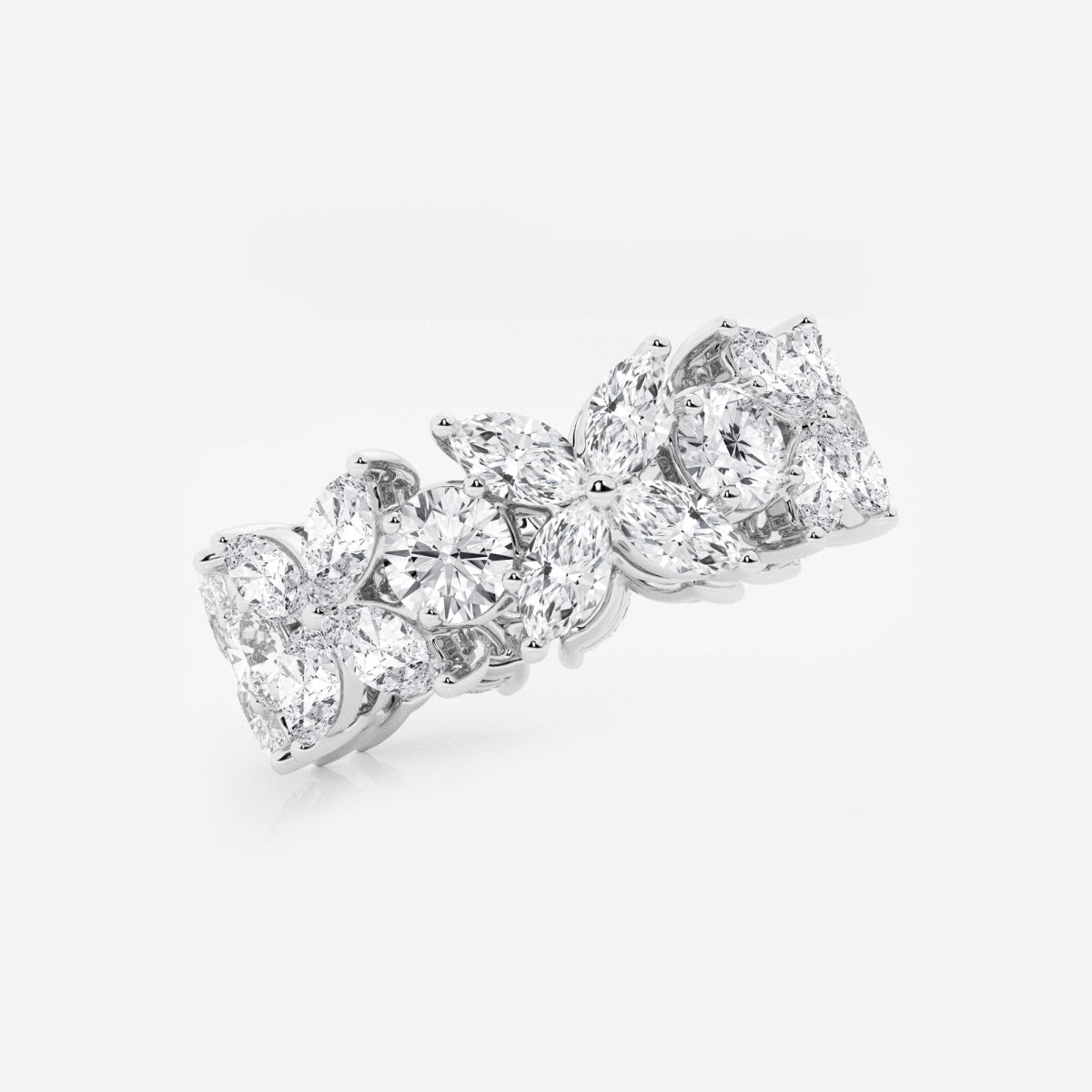 Diana - Floral-Inspired Eternity Wedding Ring