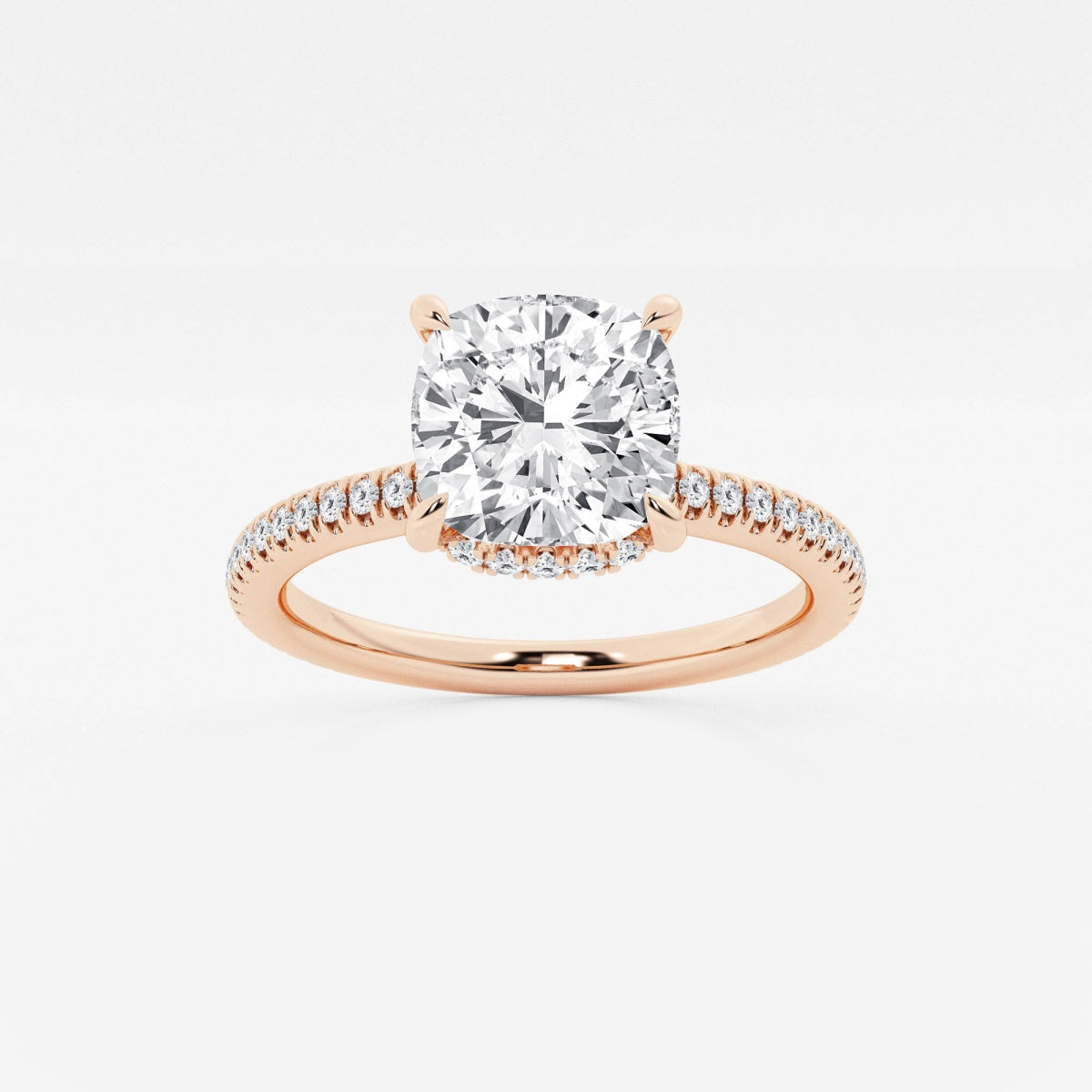 Leona - Double Hidden Halo Engagement Ring