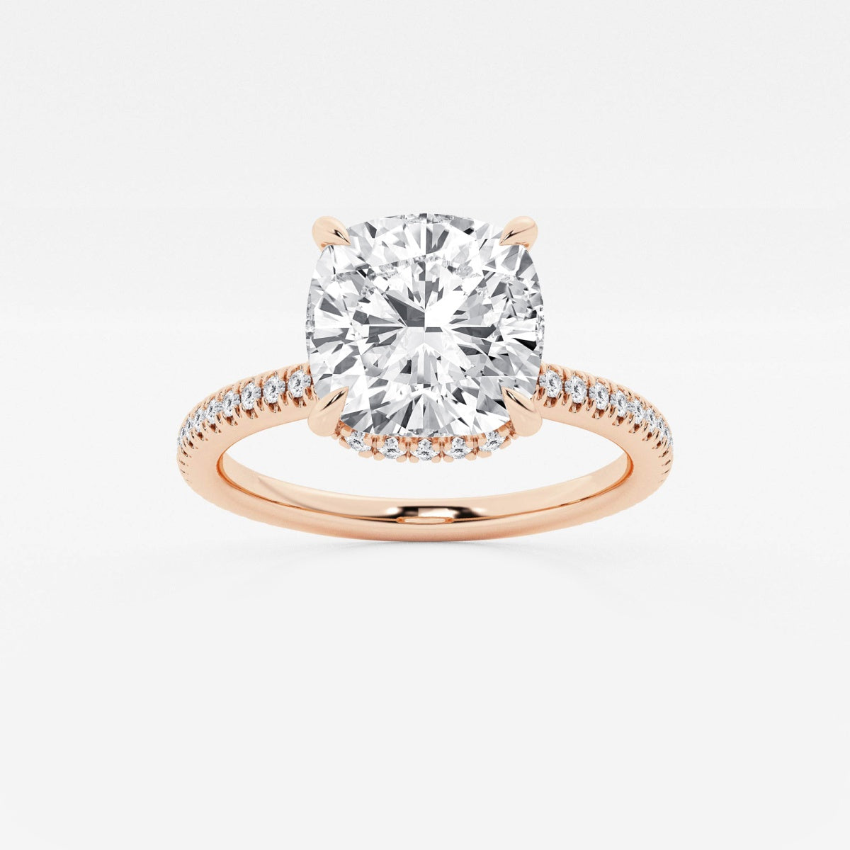 Leona - Double Hidden Halo Engagement Ring