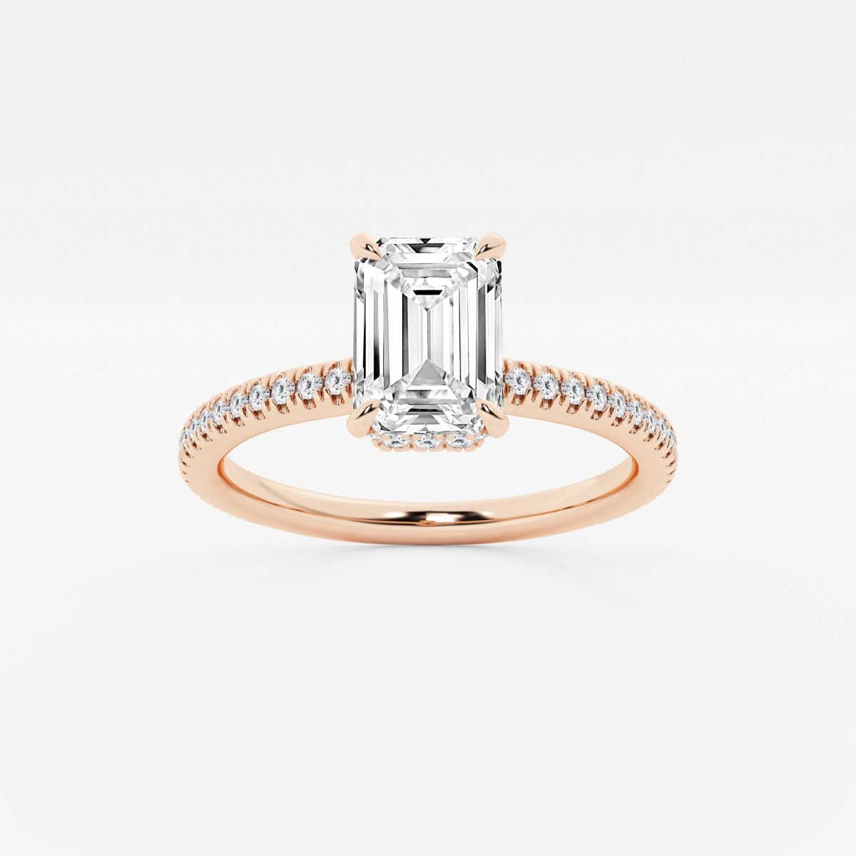 Leona - Double Hidden Halo Engagement Ring