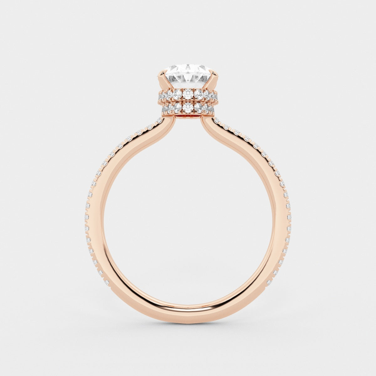 Leona - Double Hidden Halo Engagement Ring