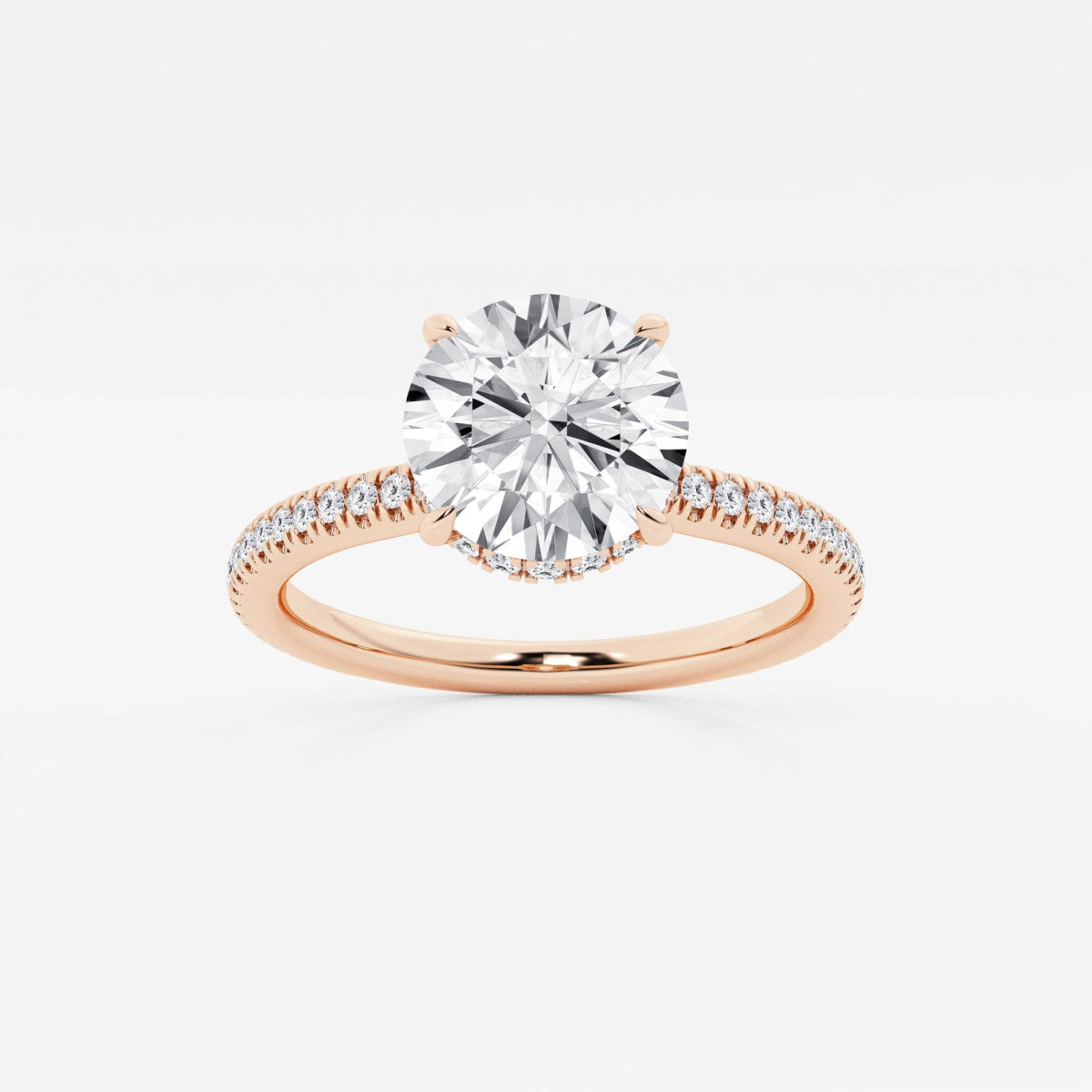 Leona - Double Hidden Halo Engagement Ring