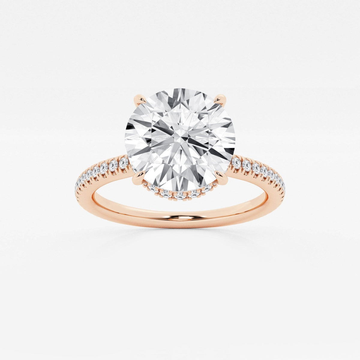 Leona - Double Hidden Halo Engagement Ring