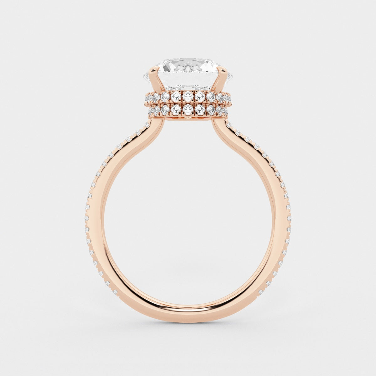 Leona - Double Hidden Halo Engagement Ring