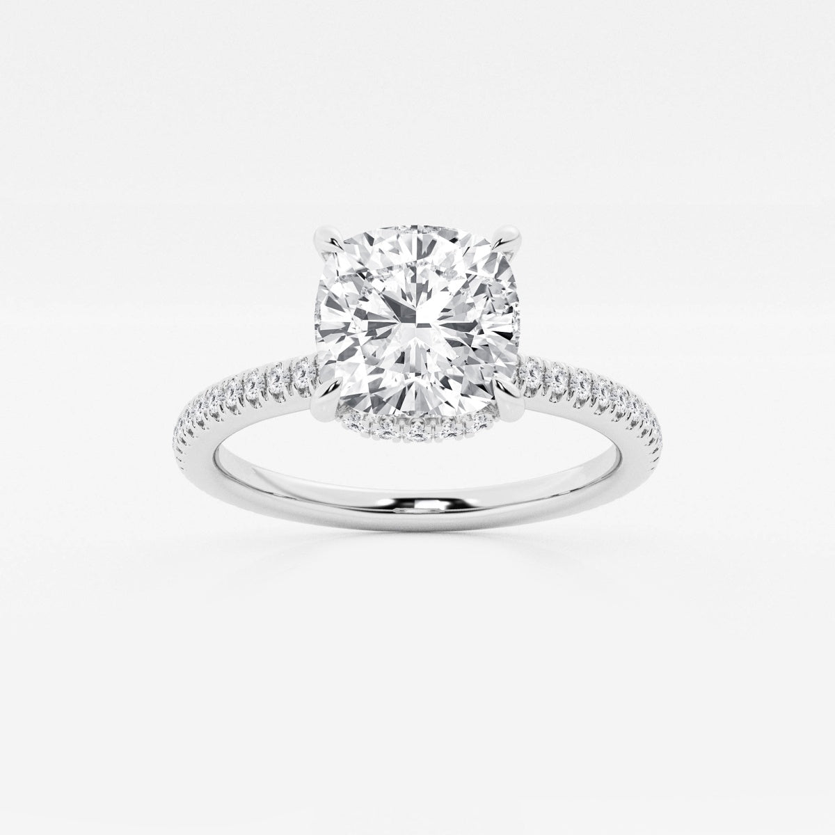 Leona - Double Hidden Halo Engagement Ring