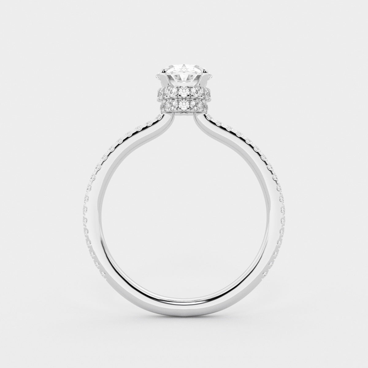 Leona - Double Hidden Halo Engagement Ring