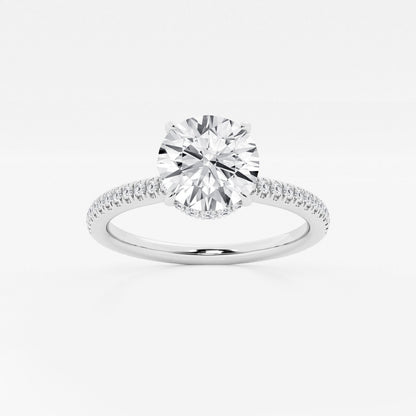 Leona - Double Hidden Halo Engagement Ring