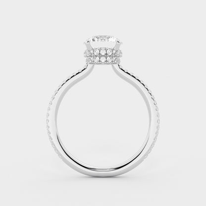 Leona - Double Hidden Halo Engagement Ring