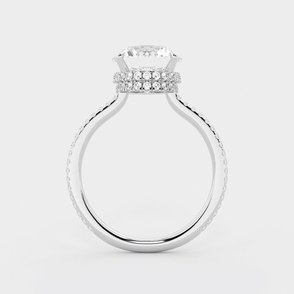 Leona - Double Hidden Halo Engagement Ring