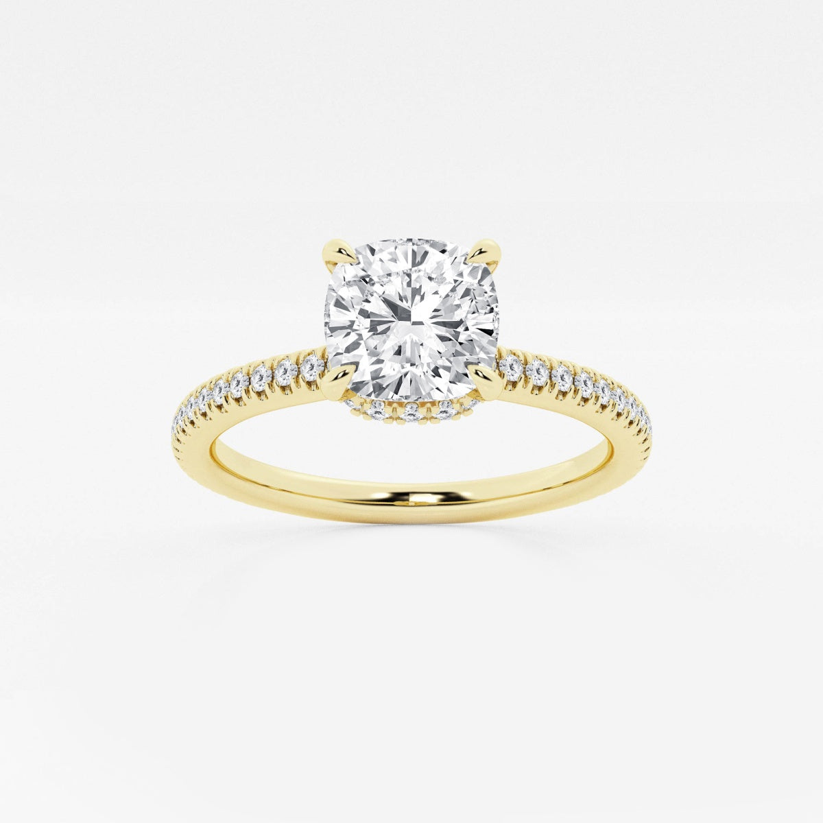 Leona - Double Hidden Halo Engagement Ring