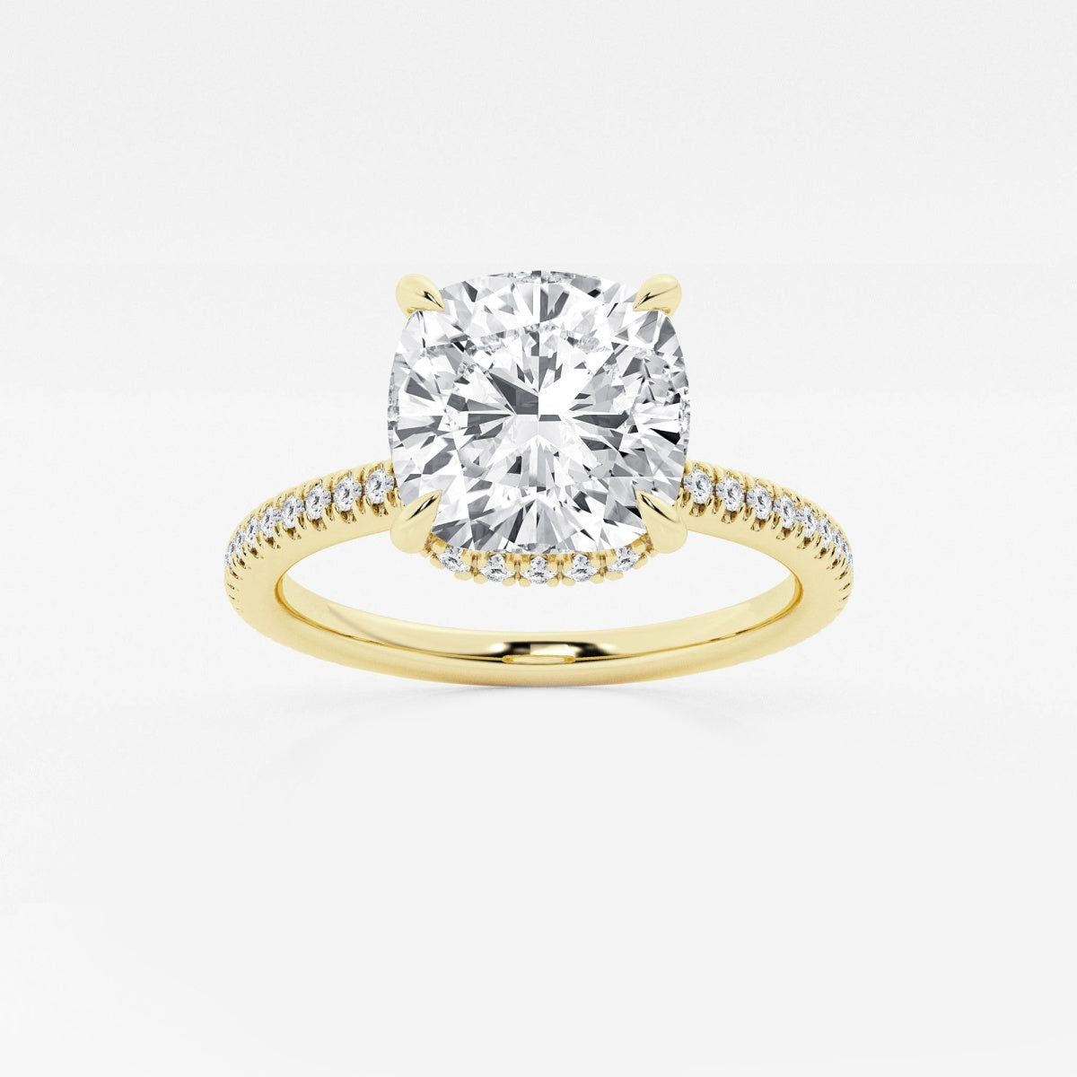 Leona - Double Hidden Halo Engagement Ring