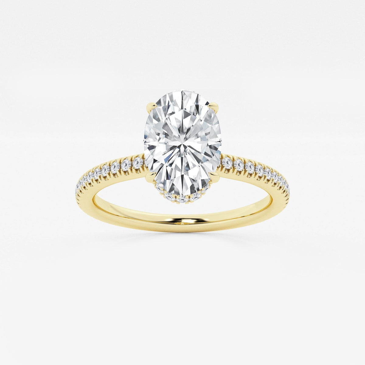 Leona - Double Hidden Halo Engagement Ring