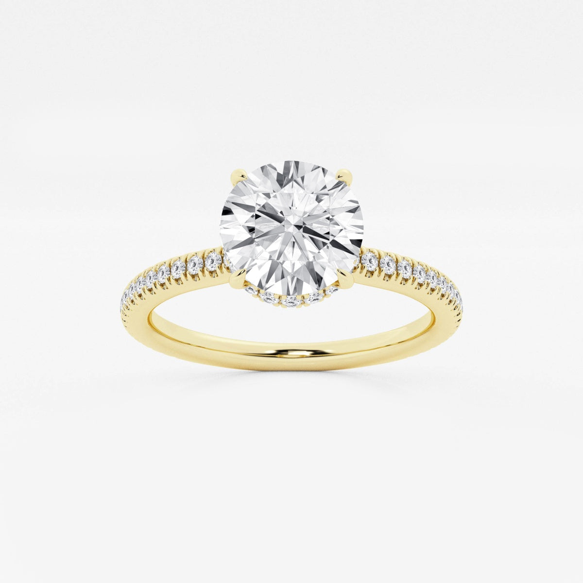 Leona - Double Hidden Halo Engagement Ring