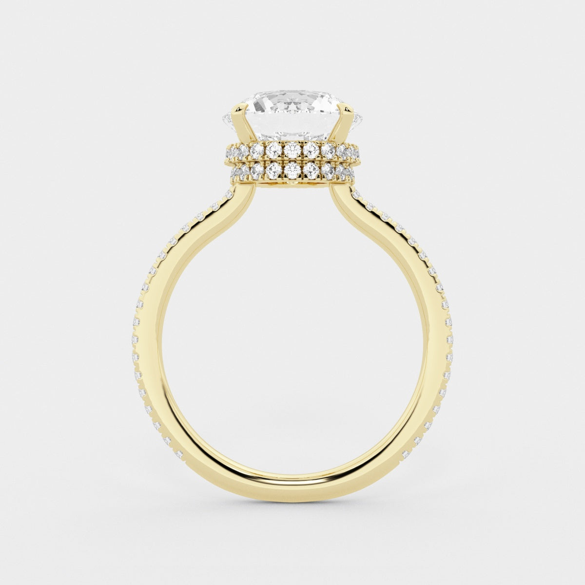 Leona - Double Hidden Halo Engagement Ring