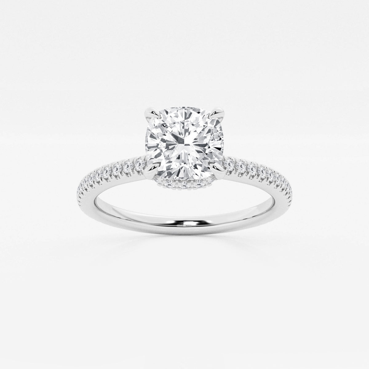 Leona - Double Hidden Halo Engagement Ring