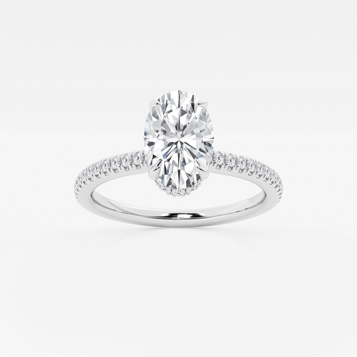 Leona - Double Hidden Halo Engagement Ring