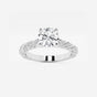 Lila - Ribbon Side Stones Engagement Ring