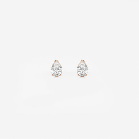 Lila - Sleek Solitaire Design Earrings