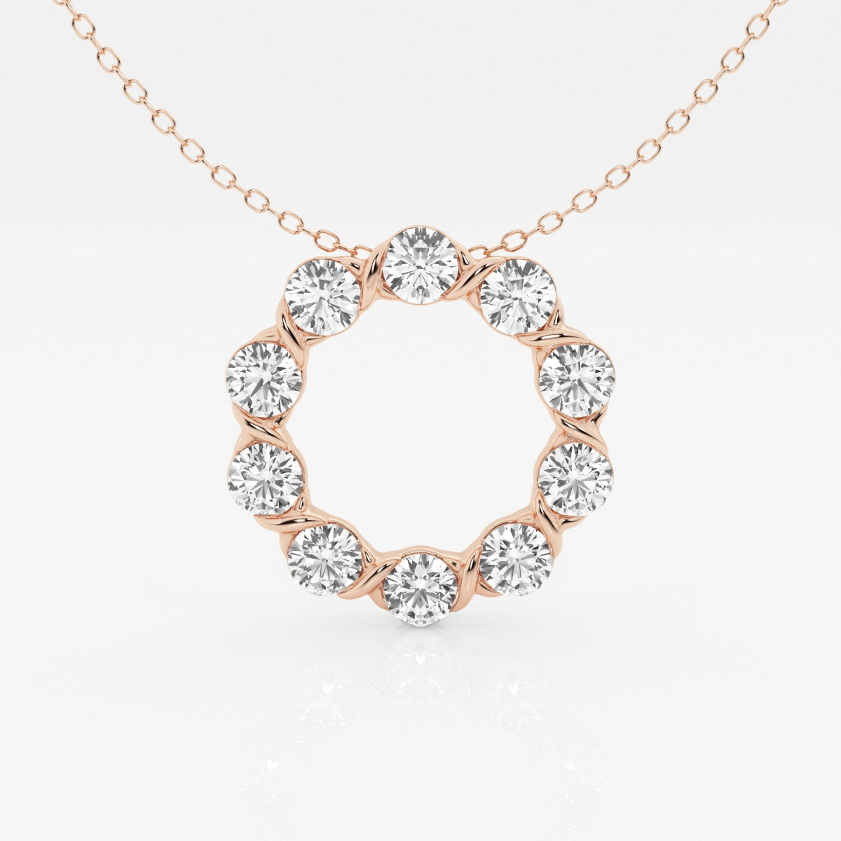 Luna - Modern Circle Pendant Necklaces