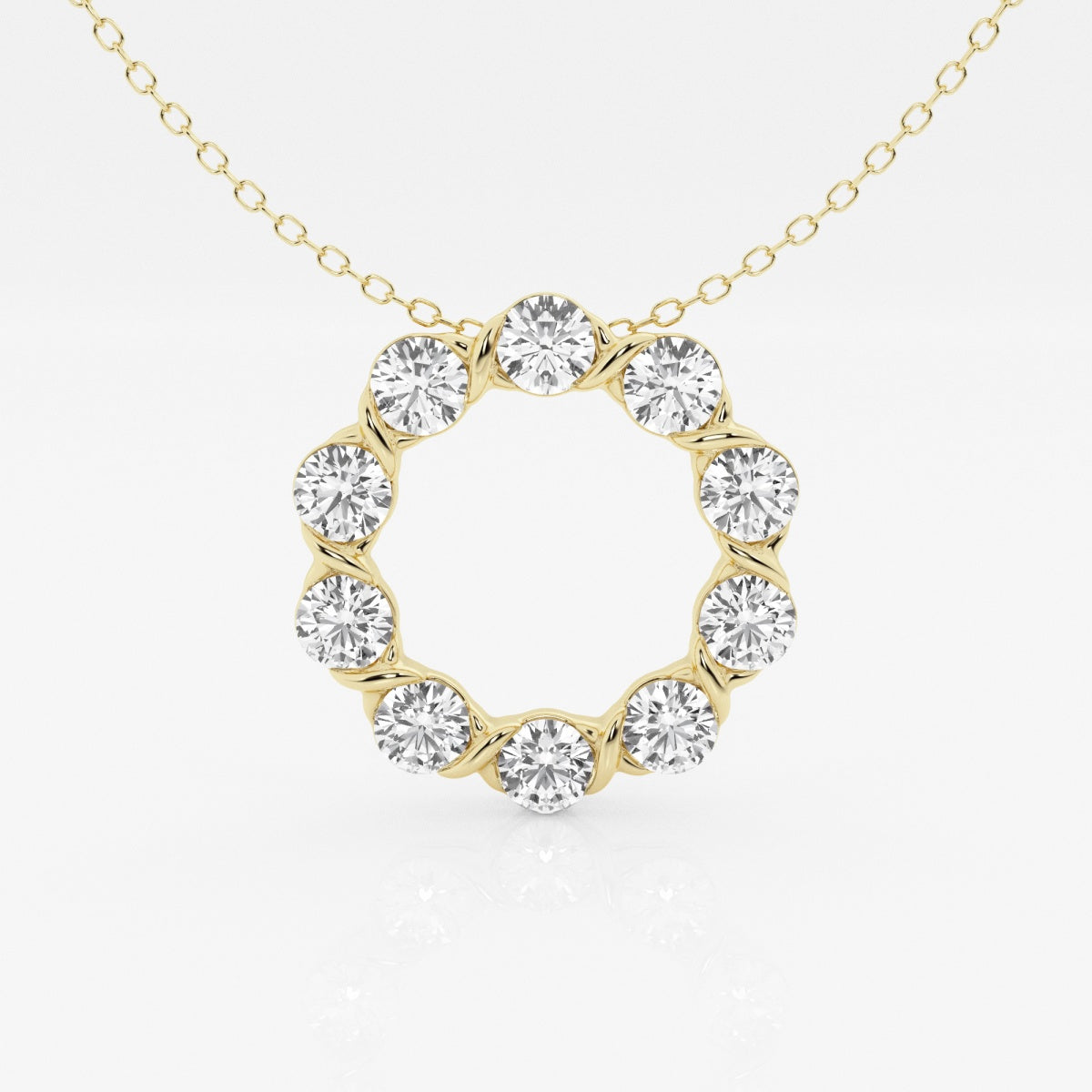 Luna - Modern Circle Pendant Necklaces