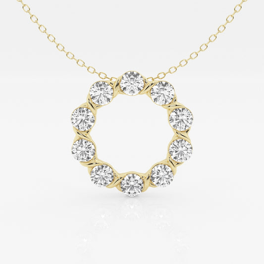 Luna - Modern Circle Pendant Necklaces