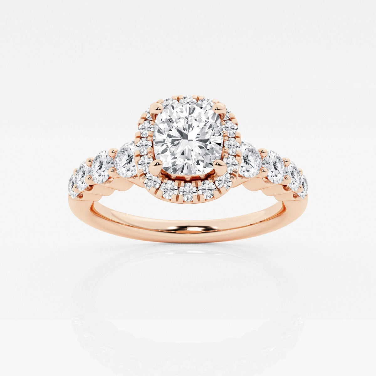 Madeline - Graduated Halo Design Engagement Ring