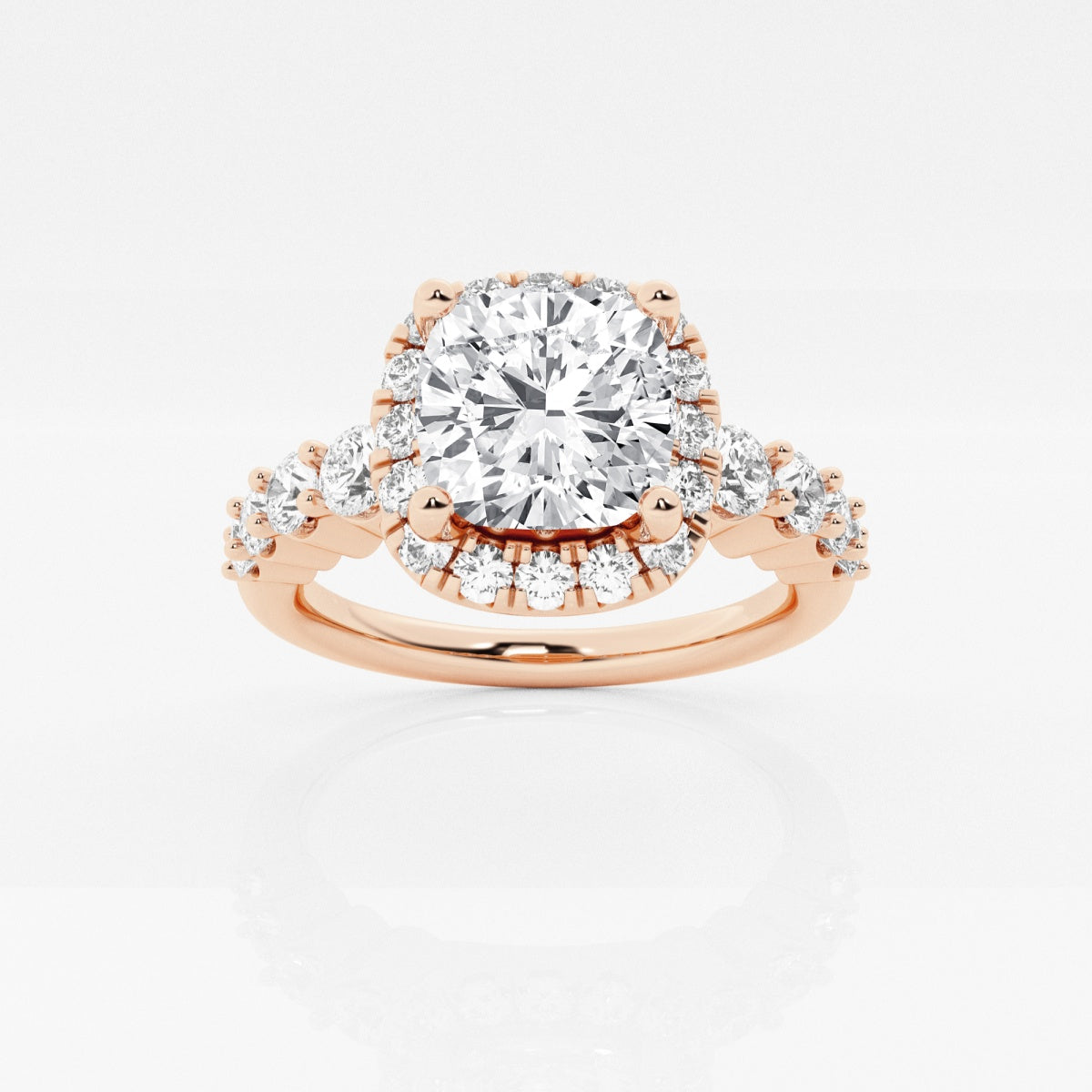 Madeline - Graduated Halo Design Engagement Ring